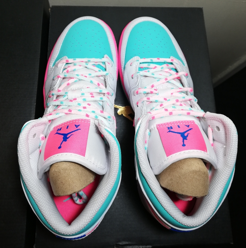 AIR JORDAN 1 MID M*U*L*T*I*C*O*L*O*R* WOMEN US SIZE6.5 BRAND NEW IN BOX - Picture 7 of 14